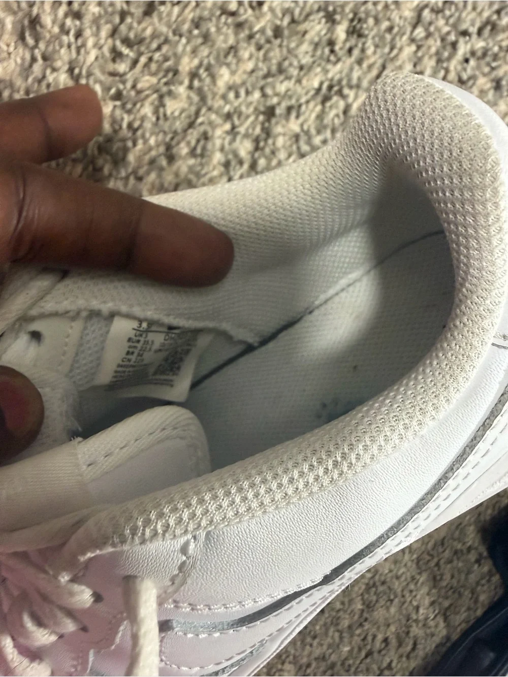 Nike Kids White Low-Top Sneakers with Lace-Up Closure